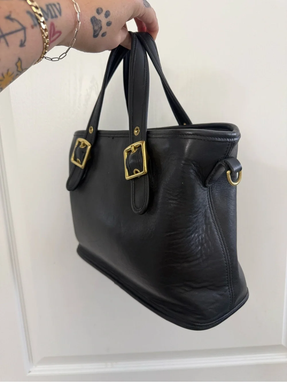 COACH Vintage Legacy Satchel Shoulder Crossbody Bag 9063  Black Glovetanned